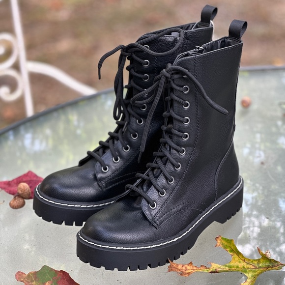 Sincerely Jules Black Combat Boots 7.5 NEW - Picture 8 of 8